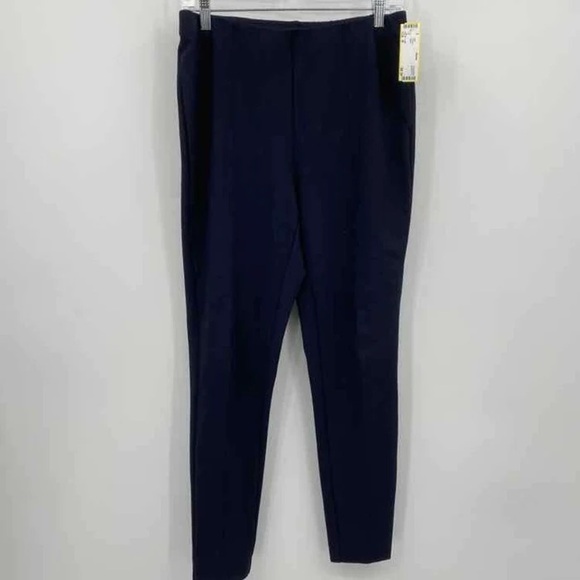 J Jill Size M Navy Blue Ponte Knit High Waist Center Seam Leggings - Picture 1 of 8